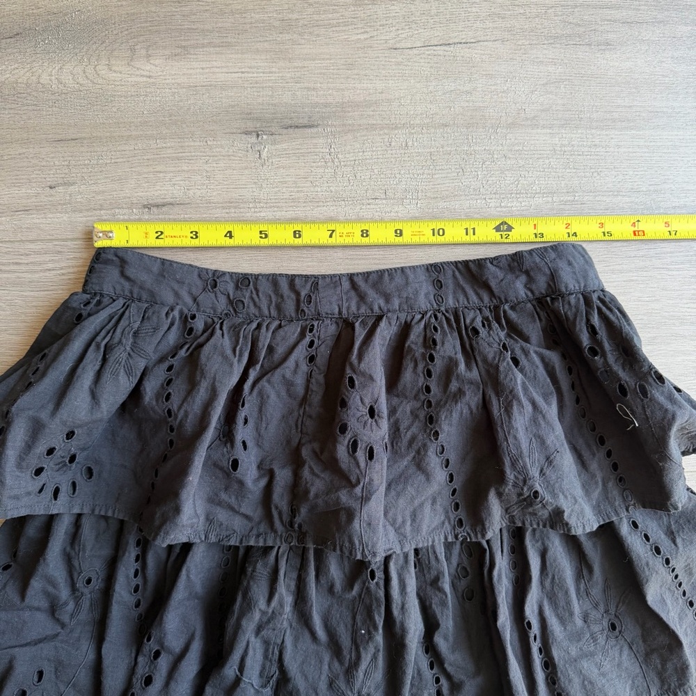 Forever that Girl tiered eyelet ruffle maxi skirt - size medium - black - Picture 3 of 8